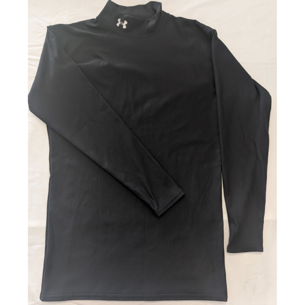 Under Armour ColdGear Shirt Mens XL Black Mock Turtleneck Compression Thermal